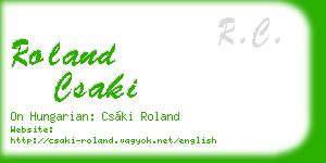 roland csaki business card