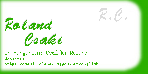 roland csaki business card